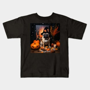 Fawn Pug Halloween Kids T-Shirt